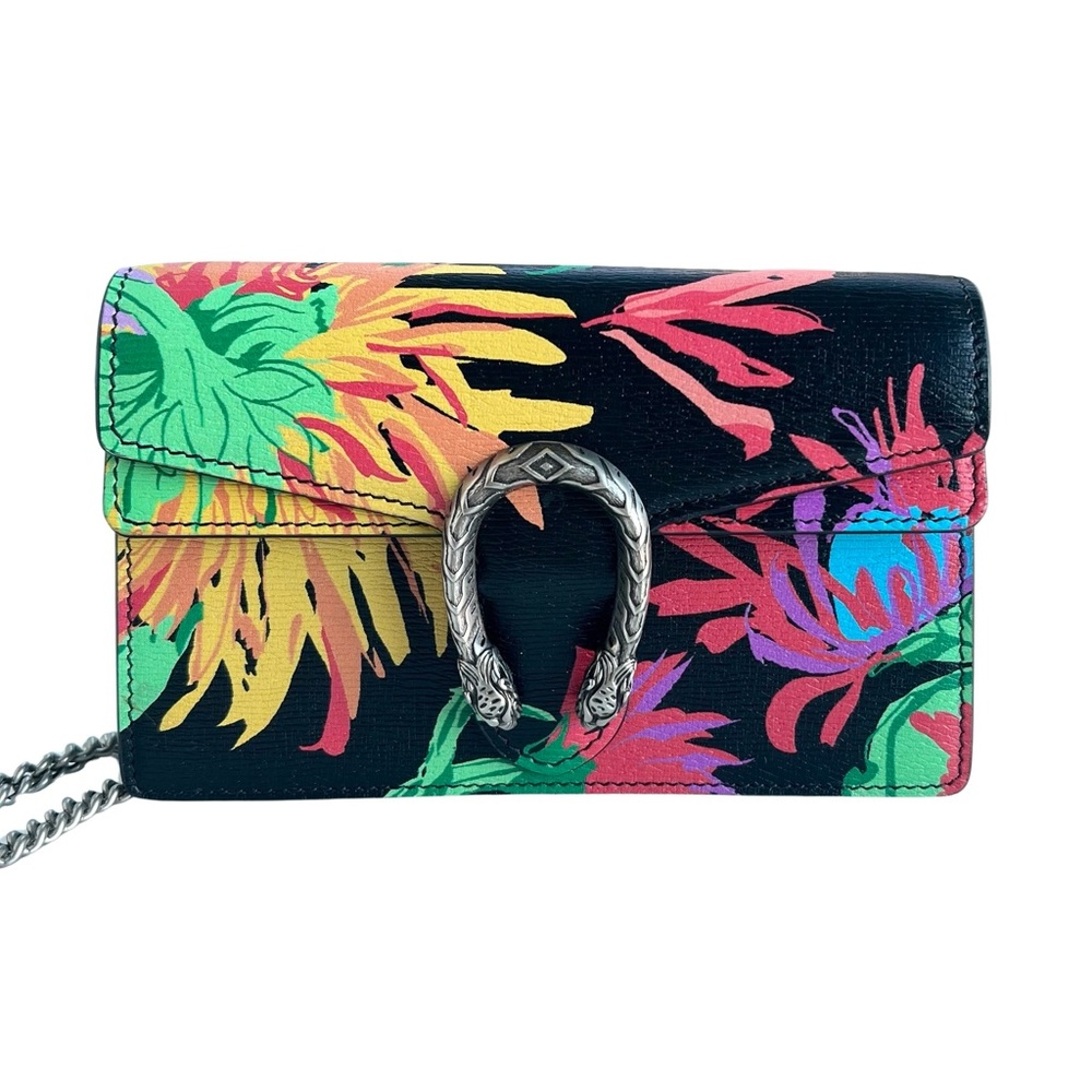 Gucci Black Ken Scott Edition Super Mini Print Dionysus Bag